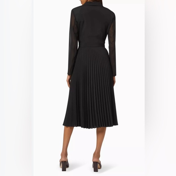 - Sandro Paris dual-material long sleeved dress- size 2 - Picture 3 of 16